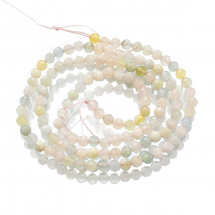 Koraliki Naturalny Morganit, Okrągłe, Fasetowane, 3mm, około 130szt/37cm/nic (13WB30142)