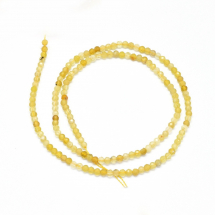 Koraliki Naturalny Żółty Opal, Okrągłe, Fasetowane, 2mm, około 180szt/37.5cm/nic (13WB30146)