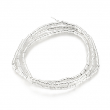 Koraliki Syntetyczne Hematyt, Niemagnetyczne, Heishi, Dysk, Posrebrzane, 2x1mm, około 400szt/38cm/nić (13WB30154)