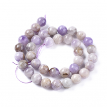 Koraliki Naturalny Ametyst, Okrągłe, 10mm, około 35szt/36cm/nić (13WB30155)