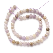 Koraliki Naturalny Ametyst, Okrągły, 6mm, około 60szt/37cm/sznur (13WB30157)