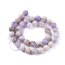Koraliki Kamień Naturalny Ametyst, Kula, 8mm, 45szt/37cm/sznur (13WB30158)