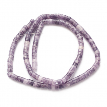 Koraliki Naturalny Jadeit Liliowy, Heishi, Okrągłe, Płaskie, 4.5x2-3mm, około 155szt/38cm/nić (13WB30177)