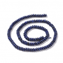 Koraliki Naturalny Lapis Lazuli, Rondel, 4.5-5x2-2.5mm, około 160szt/36.5cm/nić (13WB30203)