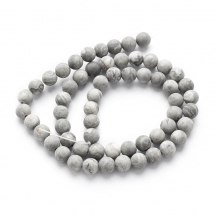 Koraliki Kamień Naturalny Jaspis Picasso, Kulki, Matowe, 6mm, 54szt/35cm/sznur (13WB30214)