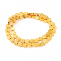 Koraliki Syntetyczny Hematyt, Niemagnetyczny, Galwanika, Serce, Pozłacany, 8x8x2.5mm, około 50szt/39cm/nić (13WB30219)