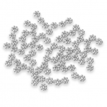 Намистини-Роздільники Пластикові ССВ, Квітка, Колір: Платина, Розмір: 4х1мм, Отвір 1мм, (13WB30358)