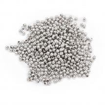 Намистини-Роздільники, Залізо, Круглі, Колір: Платина, 4мм, Отвір 1.5мм, близько 500шт/50г, (13WB30622)