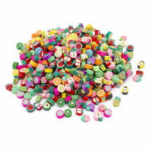 Намистини з Полімерної глини, Ручна Робота, Фрукти, Мікс, 7-12х8-10х4-5мм, Отвір 2мм, (13WB30642)