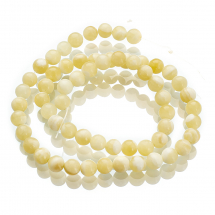 Koraliki Naturalny Miodowy Jadeit, 6-7mm, Otwór: 1mm, około 56szt/36cm/nić (13WB30649)