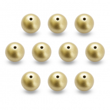 Koraliki Akrylowe Nieprzezroczyste, Okrągłe, Matowe, Złoty, 20mm, 10szt (13WB30651)