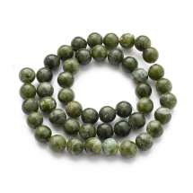 Koraliki Kamień Naturalny Chiński Jadeit, Kula, 8mm, 45szt/37cm/sznur (13WB30654)