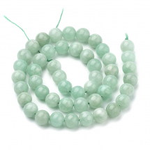 Koraliki Naturalny Jadeit Myanmar, Barwione, 8mm, Otwór: 1mm, około 46szt/37cm/nić (13WB30655)