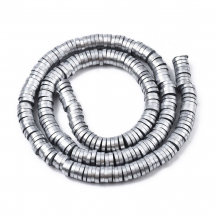 Koraliki Glina Polimerowa, Handmade, Heishi z Pudrem Brokatowym, 6x0.5-1mm, otwor 2mm, około 250szt/38cm/nić (13WB30666)