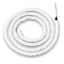 Koraliki Eko Glina Polimerowa, Handmade, Heishi, Dysk, Mglisty Róż, 4x1mm, Otwór 1mm, około 375szt/40cm/nić (13WB30692)