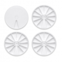 Контейнер для бісеру та намистин, Плоский Круглий, Пластик, Колір: Білий, 82х10мм, Внутрішній розмір 27.5х16.5мм, (13WB30751)