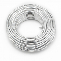 Drut Aluminiowy, Okrągły, do Tworzenia Biżuterii, do DIY, Kolor: Srebrny, 6mm, 7m/szpula(13WB30260)