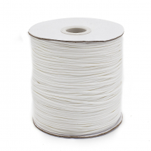 Sznurek Koreański Woskowany Poliester, do wyplatania Bransoletek, Kremowy Biały, 1.5mm, około 165m/szpula (13WB30446)