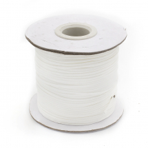 Sznurek Koreański Woskowany Poliestrowy, do wyplatania Bransoletek, Kość Słoniowa, 1mm, około 75m/szpula (13WB30452)