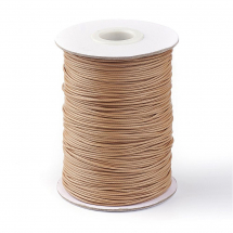 Sznurek Koreański Woskowany Poliester, Brązowy, 1mm, 75m/szpula (13WB30458)