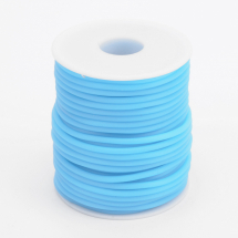 Sznurek Syntetyczny Gumowy, Pusty, Akwamaryn, 2mm, Otwór 1mm, około 50m/szpula (13WB30465)