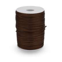 Sznurek Poliester, do Tworzenia Biżuterii, Kolor: Brązowy, 2mm, około 85m/spula (13WB30504)