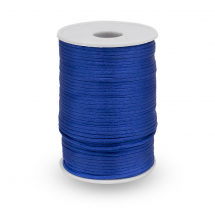 Sznurek Poliester, do Tworzenia Biżuterii, Kolor: Niebieski, 2mm, około 85m/spula (13WB30505)