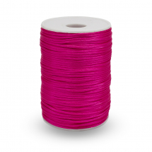 Sznurek Poliester, do Tworzenia Biżuterii, Kolor: Fioletowo-czerwony, 2mm, około 85m/spula (13WB30511)
