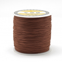 Sznurek Poliester, do Tworzenia Biżuterii, Kolor: Sienna, 0.8mm, około 120m/spula (13WB30537)