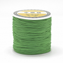 Sznurek Poliester, do Tworzenia Biżuterii, Kolor: Ciemnozielony, 0.8mm, około 120m/spula (13WB30538)