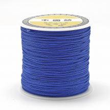 Sznurek Poliester, do Tworzenia Biżuterii, Kolor: Niebieski, 0.8mm, około 120m/spula (13WB30540)