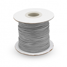 Sznurek Koreański Woskowany Poliestrowy, Jasnoszary, 1mm, 75m / szpula (13WB30587)