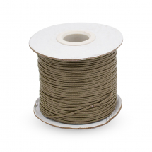 Sznurek Koreański Woskowany Poliestrowy, Ciemny Beżowy, 1mm, 75m / szpula (13WB30589)