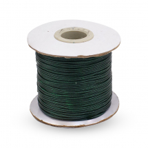 Sznurek Koreański Woskowany Poliestrowy, Ciemnozielony, 1mm, 75m / szpula (13WB30590)