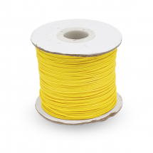 Sznurek Koreański Woskowany Poliestrowy, Złoty, 1mm, 75m / szpula (13WB30591)