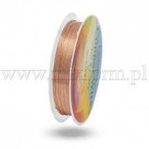 Drut Miedziany do Rękodzieła, Trwała Powłoka, Różowe Złoto, 0.4mm, około 10m/szpula, (13WB30683)