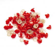 Носик для Іграшок, Трикутний, Колір: Червоний, 13x18мм, Пін: 6мм, (13WB30404)