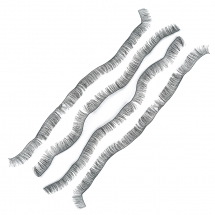 Rzęsy do Zabawek, Lalek, Włókno, Czarne, 195x6mm, 4szt (13WB30412)