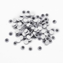 Oczka, Oczy Żywe do Zabawek i Scrapbookingu, Okrągłe, Czarne, 6x3mm, 100szt (13WB30414)