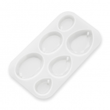 Силіконова Форма Молд для Рукоділля, Крапля, Білий, 118х65х7мм, Внутрішній Розмір 18-28.5х24-40мм (13WB30575)