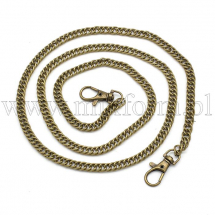 Łańcuszek do Torebki, Metalowy, z Obrotowym Zapięciem, Bronze, Długość: 102cm, 1szt (13WB30613)