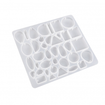 Силіконова Форма Молд для Кулонів Підвісок, Мікс Форм, Білий, 235х216х11мм (13WB30616)