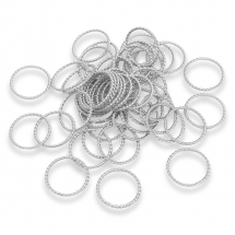 Конектор Кільце зі Сплаву, Колір: Платина, Розмір: 25х2мм, (13WB30345)