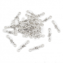 Łącznik Węzeł Morski, Styl Tybetański, Kolor: Antyczne Srebro, 33.5x10x4mm, około 25szt/50g (13WB30437)