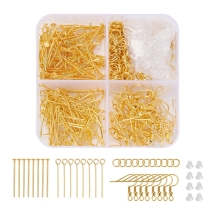 Набір для виготовлення Сережок, Залізо і Пластик, Золото, 7.3х6.9х2.4см, (13WB30481)