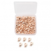 Zapięcie Karabińczyk-Lobster, Kolor: Różowe Złoto, 12x6mm, 100szt / pojemnik (13WB30600)