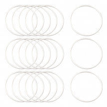 Конектор Кільце, Латунь, Колір: Срібло, 25х1мм, (13WB30788)