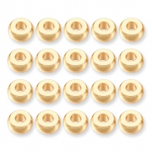 Намистини-Розділювачі Нержавіюча Сталь Плоскі Круглі, Позолота 18К, 4x2мм, Отвір 1.6мм, (13WB30936)