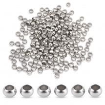 Намистини-роздільники, Нержавіюча Сталь, Гладкі, Рондель, 5х3мм, Отвір 3мм, 200шт/упаковка, (13WB30948)