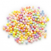 Koraliki Akryl, Tęczowy, AB Powłoka, Nieprzezroczyste, Okrągłe, Mix, 6x5.5mm, 520szt/50g (13WB31007)